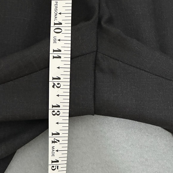 NWT Premium Wool Mens Pants 36 Charcoal Gray Flat Front Unhemmed Classic Trouser - Picture 11 of 14